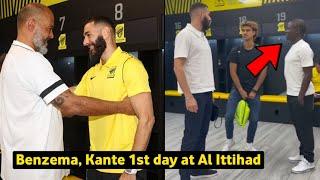 Karim Benzema Met With N'golo Kante After Joining Al-ittihad | 1st Day At Al-ittihad