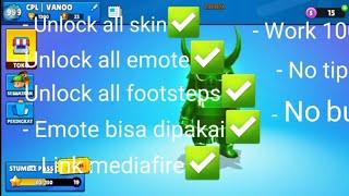 Mod Stumble guys Unlock all skin,Unlock all emote,Unlock all footsteps,Unlock all animation,