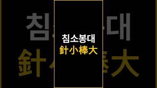 침소봉대 (針小棒大)  #인생철학 #명언 #사자성어 #사자성어말씀 #사자성어백과사전