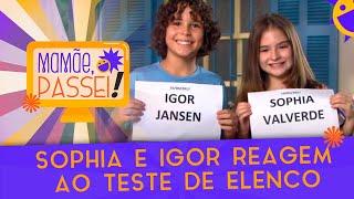 Sophia e Igor reagem ao teste de elenco | Mamãe, Passei!