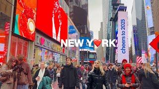 [4K]NYC WalkNew Year’s Eve 2025 Prep in New York City  ️Rainy Saturday in Manhattan | Dec 2024