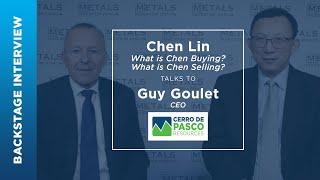 Guy Goulet of Cerro De Pasco Resources Inc. talks to Chen Lin at the May 2023 Metals Investor Forum