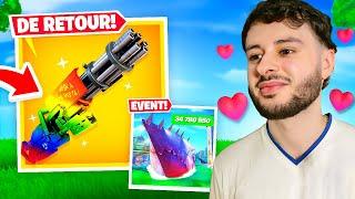 Je découvre la MAJ Fortnite ! (Minigun, Event)