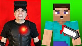 Minecraft VR But I Can Feel Pain.. (Haptic Suit)