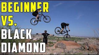 Beginner vs. Gnarly Black Diamond Mountain Bike Run - Desert Trails Mesa, AZ