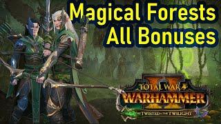 All Magic Forest Bonuses - The Twisted And The Twilight - Total War Warhammer 2