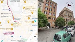 Street View from Bologna to Piazza San Cosimato - Apartments Rome