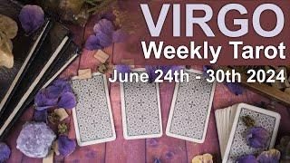 VIRGO WEEKLY TAROT READING "RELEASING A BURDEN & A NEW PLAN VIRGO" June 24th to 30th 2024 #tarot