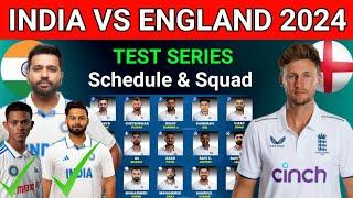 India vs England Test Series 2024 / Team India Test Squad 2024 / Test New Squad Team India 2024