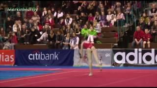 Italian Gymnast wardrobe malfunction floor routine