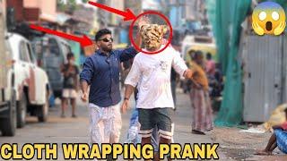 Cloth Wrapping And Slap Prank! || MOUZ PRANK