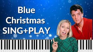 Blue Christmas piano tutorial - Sing and Play **FREE LYRICS AND CHORDS DOWNLOAD** Easy to play!!