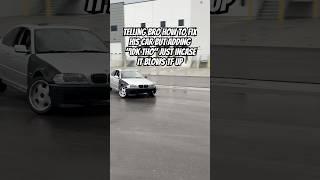 Telling bro how to fix car but adding “idk tho” just in case it blows up ! #drift #car #automobile