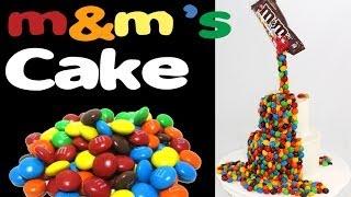 M&M's Rainbow Cake! How to make a Gravity Defying M&M Candy Cake with Cupcake Addiction
