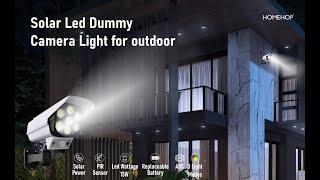 Solar Dummy Camera Shaped Outdoor Wall Lights With Motion Sensor & Remote Control For Home, Garden