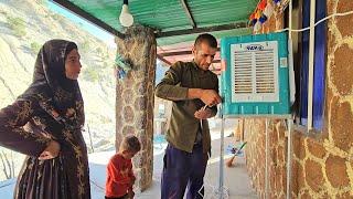 Daily life of a rural family.Babak provided better conditions by purchasing and installing a cooler