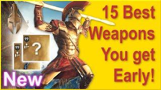 Assassins Creed Odyssey - 15 Best Weapons You can get Early! - Best Free Weapons - Best Free Armor!