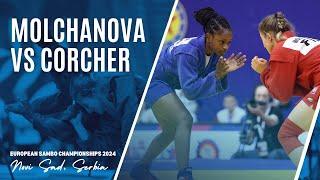 MOLCHANOVA Iuliia vs CORCHER Sephora. European SAMBO Championships 2024