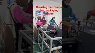 Creasing matrix auto line Busy season for overseas orders. #diemaker #corrugatedpackaging #boxmaker