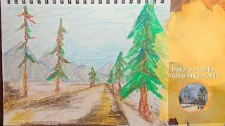 Draw Oil Pastel Landscapes like Maurice Utrillo - VANISHING POINT