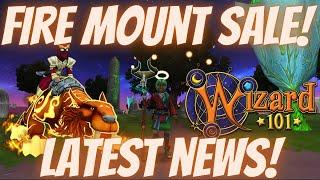 FIRE MOUNT SALE! Wizard101 News!