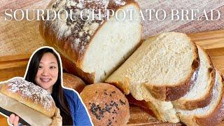 Fast & Easy Soft Sourdough Potato Bread Recipe | Sourdough Discard Recipe With Yeast