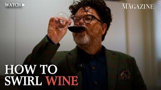 How to swirl a glass of wine