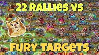 Lords Mobile - Big rally party from our enemies in K270. 22 rallies zero big castles on fury