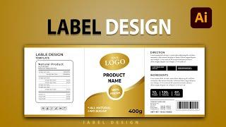 How to Create Simply Label Design in Adobe Illustrator Tutorials | #illustrator #labledesign