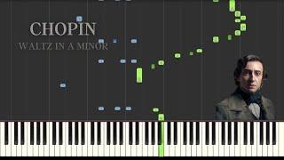 Chopin - Waltz in A Minor | Synthesia Piano Tutorial