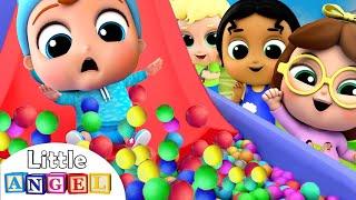 10 Little Babies on the Slide | Playground Song | Little Angel Kids Songs