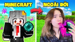 SAMMY THỬ THÁCH 24H ĂN ĐỒ ĂN SIÊU KINH DỊ TRONG GAME MINECRAFT VÀ NGOÀI ĐỜI THỰC