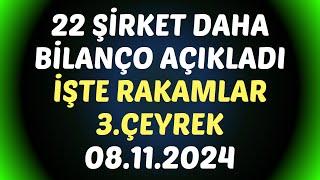 22 ŞİRKET DAHA BİLANÇO AÇIKLADI - İŞTE RAKAMLAR !!! #borsa #bilanço #hisse #yorum #analiz