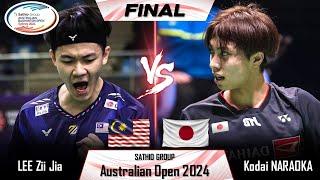 FINAL | LEE Zii Jia (MAS) vs Kodai NARAOKA (JPN) | Australian Open 2024 Badminton
