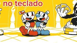 jogando cuphead no teclado também pela primeira vez