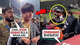 Huge fight when Babar Azam arrested Virat Kohli's Pakistani fan who abused him "Zimbabar" in PSL 9