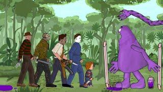 Grimace Terror , Grimace Shake ( MC DONALD'S) Vs Jason ,Freddy ,Michael , Leatherface , Chucky - DC2