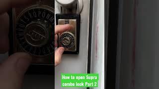 How to open Supra combo lock Part 2