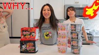 We Tried The Spicy Noodle Challenge...