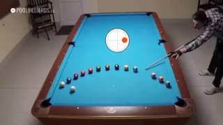 Cue ball position control drill. Full credit goes to "poolbilliards.co" for video