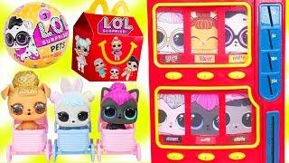 LOL Surprise Dolls Wave 2 Pets Vending Machine + McDonalds Happy Meal Drive Thru