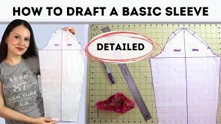 How to draft a basic sleeve block? DETAILED tutorial and explanation