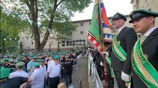 Altena (Westf.) Schützenfest 2023 - Aufmarsch auf dem Bungern / Ansprache vom Hauptmann Klaus Hesse