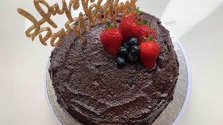 Hot milk extra rich chocolate cake | Birthday cake