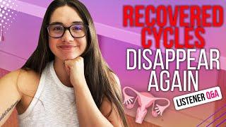 What it means when your recovery cycle disappears [hypothalamic amenorrhea]