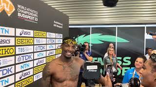 Fred Kerley Misses World Championship Final by .01, Still Keeps Champion Mindset