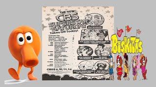 CBS Saturday Morning Cartoon Line up with commercials (1983)