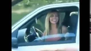 GIRL FLASHES BREASTS CAUSING CAR CRASH!