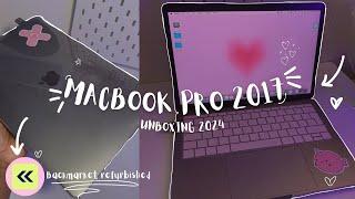 MACBOOK PRO 2017 13.3” UNBOXING + ACCESSORIES 2024|| Backmarket refurbished|| Space grey|| 8GB