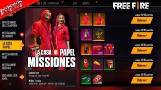 COMO PEGAR SKIN LA CASA DE PAPEL PLANO BERMUDA URBANO GRÁTIS NO FREE FIRE EVENTO DE LOGIN